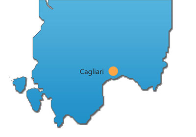 Lagekarte Cagliari