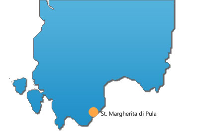Lagekarte Santa Margherita di Pula